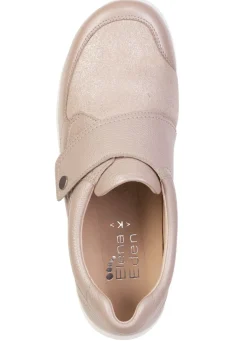 Hot ELENA EDEN , komfortable Damen-Slipper, Weite K, mit herausnehmbarem Fußbett TAUPE