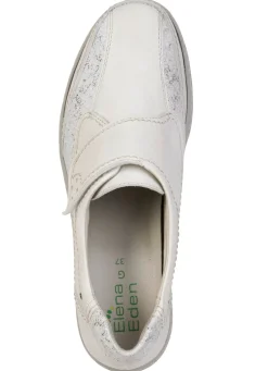 Hot ELENA EDEN , komfortable Damen-Slipper, Weite G, mit herausnehmbarem Fußbett ECRU-SILBER
