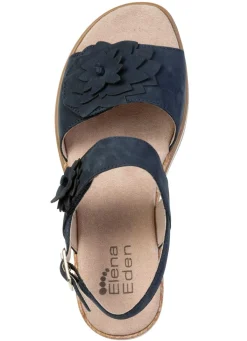Hot ELENA EDEN , leichte Damen-Sandaletten, Weite G, mit Klettverschluss MARINE