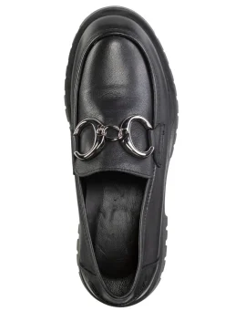 ELENA EDEN Loafer mit Metallschmuck SCHWARZ