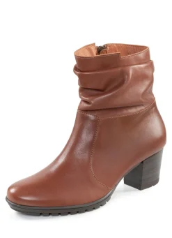 Best BADER ELENA EDEN, modische Damen-Stiefeletten, Weite G, mit herausnehmbarem Fußbett COGNAC