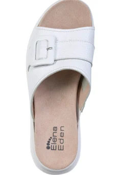 Hot ELENA EDEN , modische Damen-Pantoletten, Weite G, mit herausnehmbarem Fußbett WEISS