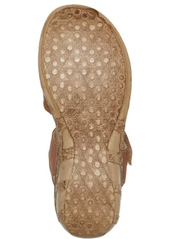 Discount BADER ELENA EDEN, modische Damen-Sandalen, Weite G, mit Klettverschluss COGNAC