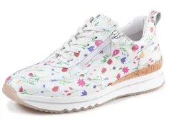 Best ELENA EDEN , modische Damen-Sneaker, Weite H, mit herausnehmbarem Fußbett WEISS-BUNT