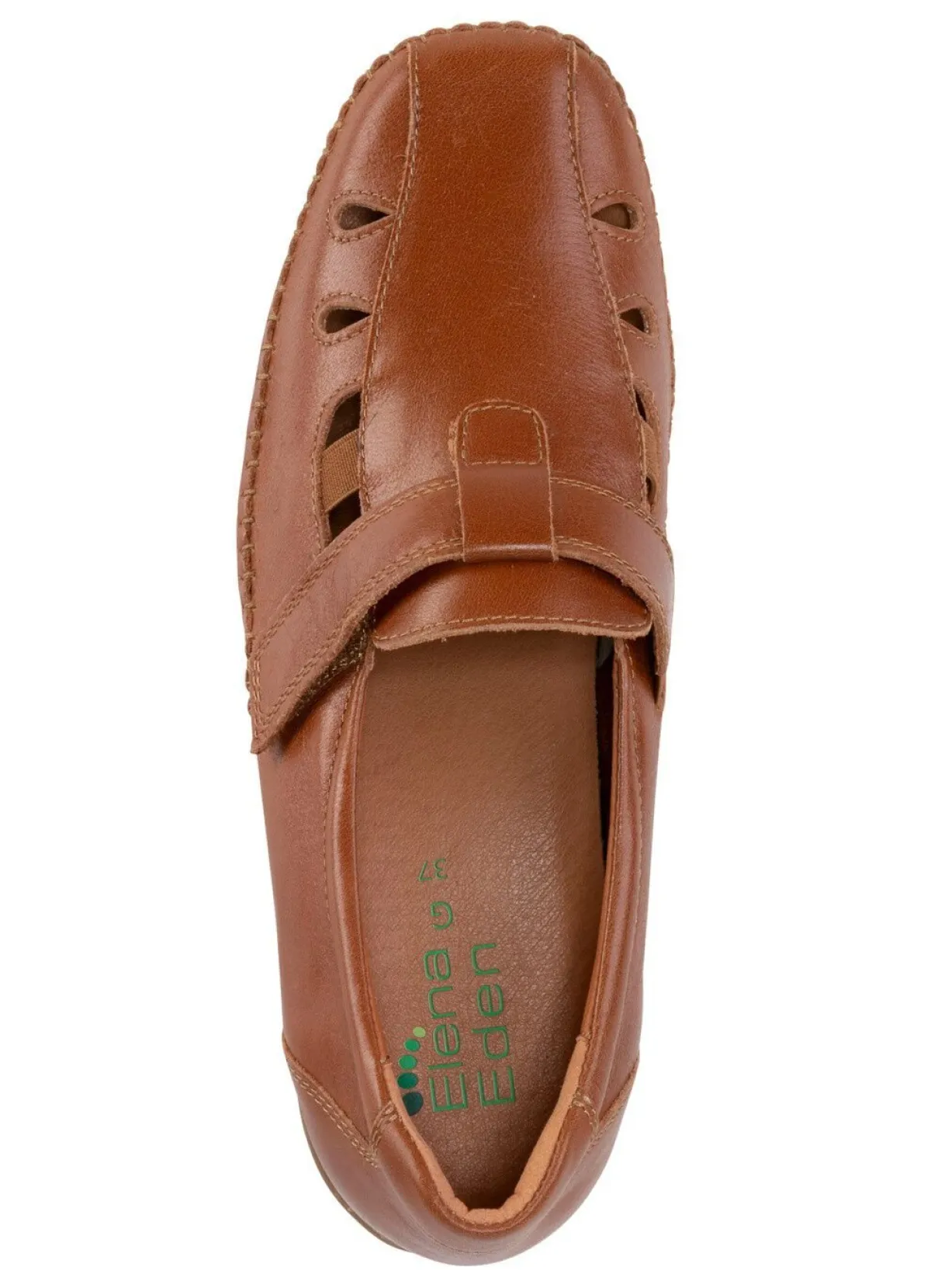 Discount ELENA EDEN Mokassin-Trotteur mit luftigen Durchbrüchen COGNAC