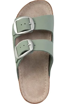 Sale ELENA EDEN Pantolette aus Nubukleder MINT