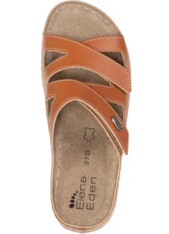 Discount ELENA EDEN Pantolette aus Nappaleder CAMEL