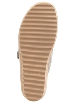 Hot ELENA EDEN MADE IN GERMANY ELENA EDEN Pantolette aus krokogeprägtem Lack- und Nappaleder BEIGE