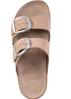 Hot ELENA EDEN Pantolette aus Nubukleder SAND