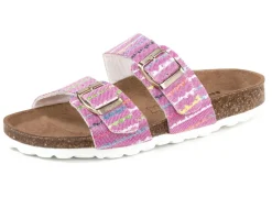 Online ELENA EDEN Pantolette aus interessant dessiniertem Synthetik PINK-BUNT
