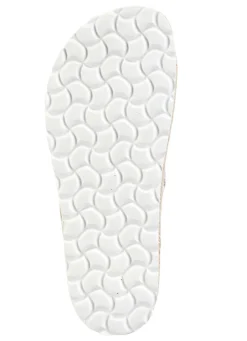 Outlet ELENA EDEN Pantolette aus grob gewebtem Textilmaterial JEANS-WEISS