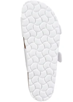 New ELENA EDEN Pantolette mit Glitzersteinchen verzierten Schließen WEISS