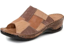 Online ELENA EDEN Pantolette mit dezenter Knitter-Struktur BRAUN