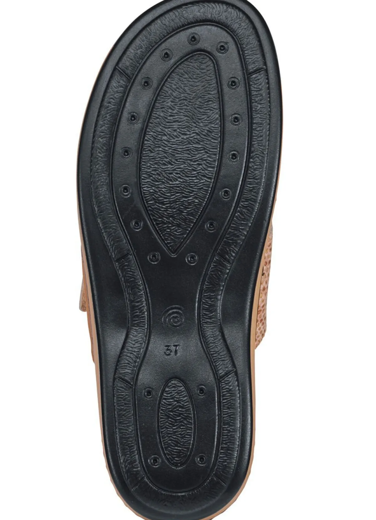 Outlet ELENA EDEN Pantolette mit Wörishofer Kork-Lederfußbett SAND