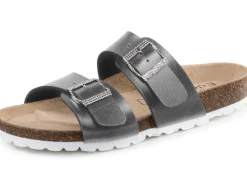 Sale ELENA EDEN Pantolette mit Glitzersteinchen verzierten Schließen ONYXSCHWARZ
