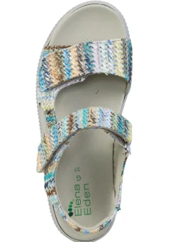 Online ELENA EDEN Sandale aus interessantem Bast-Material BLAU-MULTI