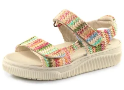 Discount ELENA EDEN Sandale aus interessantem Bast-Material BEIGE-MULTI