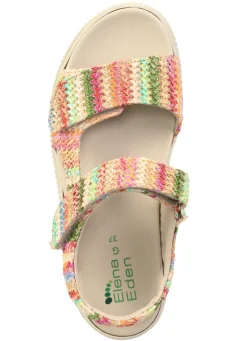Discount ELENA EDEN Sandale aus interessantem Bast-Material BEIGE-MULTI