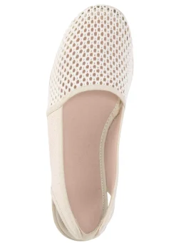 Clearance ELENA EDEN Sandale aus luftigem Meshmaterial und Textil mit Metallicschimmer HELLBEIGE