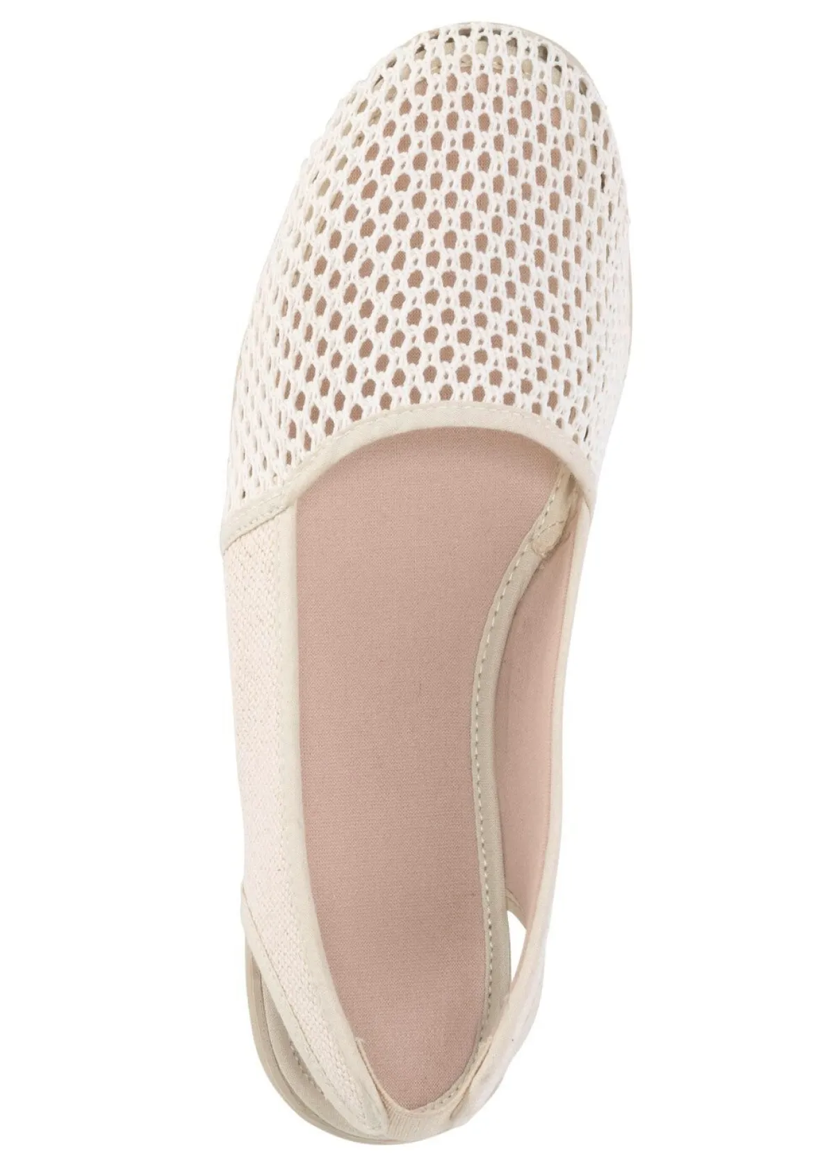 Clearance ELENA EDEN Sandale aus luftigem Meshmaterial und Textil mit Metallicschimmer HELLBEIGE