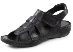 Outlet ELENA EDEN Sandale aus Nappaleder mit dezenter Knitter-Struktur SCHWARZ