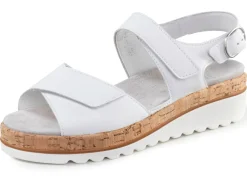 Hot ELENA EDEN Sandale aus Nappaleder WEISS