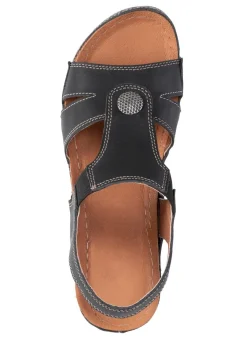 Sale ELENA EDEN Sandale aus Nappaleder mit Metallschmuck SCHWARZ