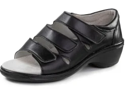 Clearance ELENA EDEN Sandale aus teilweise schimmerndem Nappaleder SCHWARZ