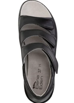 Clearance ELENA EDEN Sandale aus teilweise schimmerndem Nappaleder SCHWARZ