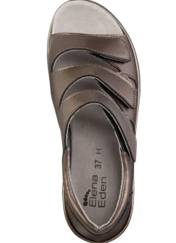 Outlet ELENA EDEN Sandale aus teilweise schimmerndem Nappaleder BRONZE
