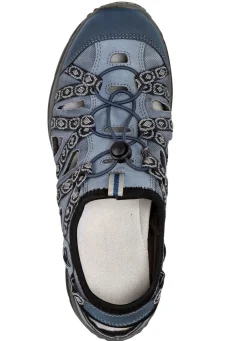 Discount ELENA EDEN Sandale mit Textilbordüre JEANS