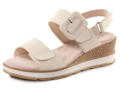 Best BADER ELENA EDEN Sandalette aus feinem Nubukleder ECRU