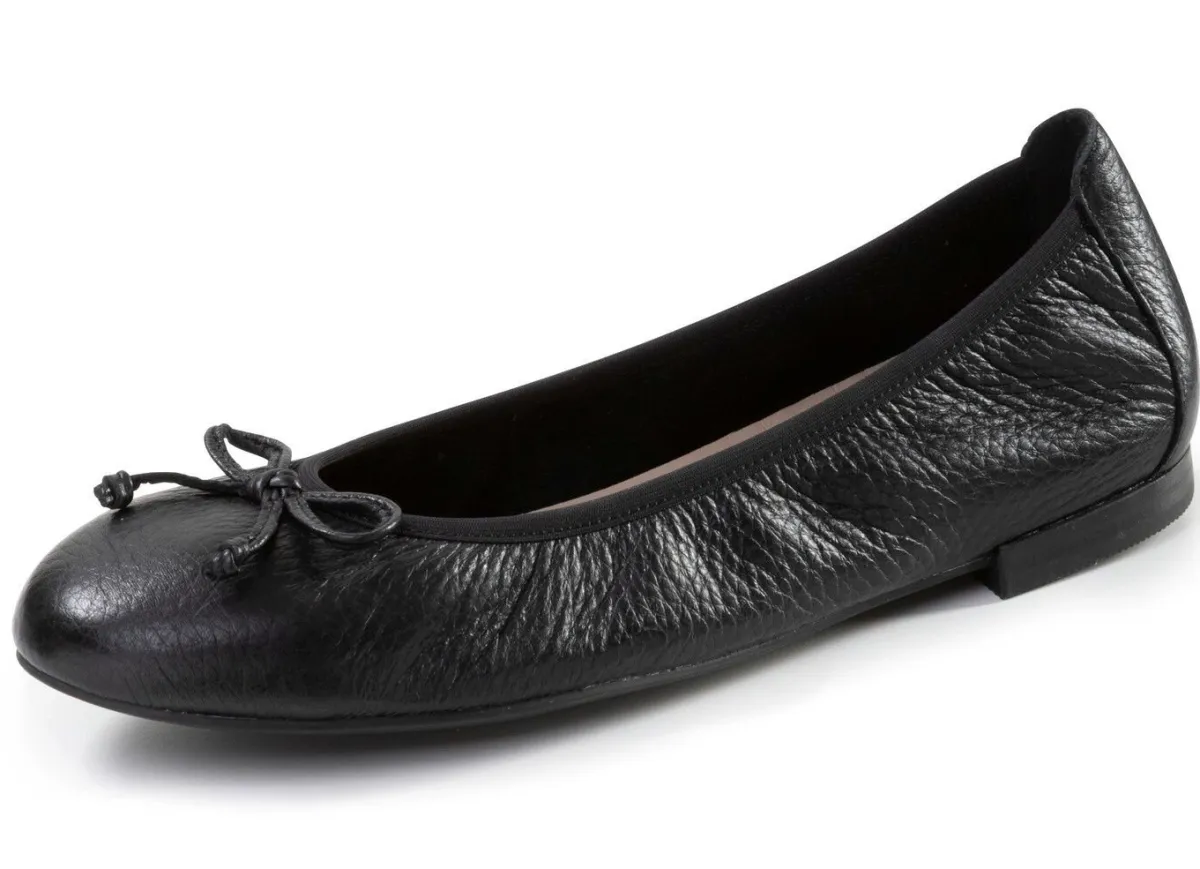 Clearance ELENA EDEN , schicke Damen-Ballerinas, Weite G, mit herausnehmbarem Fußbett SCHWARZ
