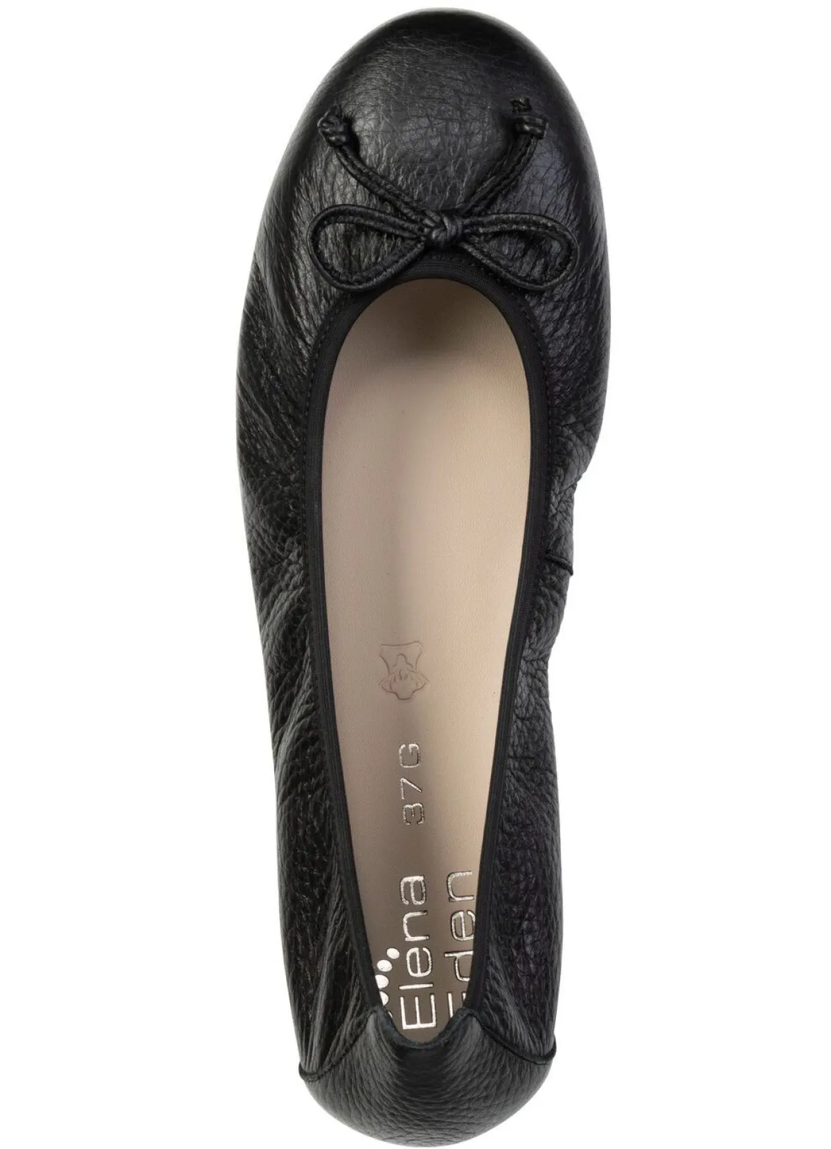 Clearance ELENA EDEN , schicke Damen-Ballerinas, Weite G, mit herausnehmbarem Fußbett SCHWARZ