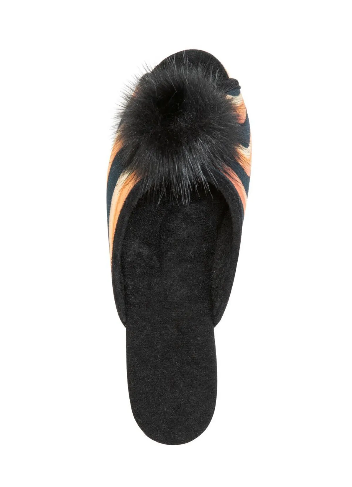 Online ELENA EDEN MADE IN GERMANY ELENA EDEN, schicke Damen-Pantoletten, Weite G, mit Kunstfellpompon BRAUN-SCHWARZ