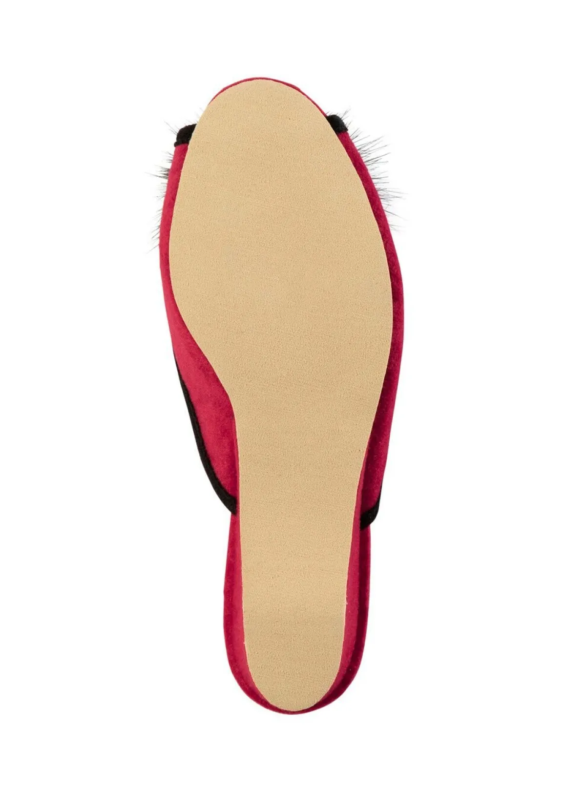 Best ELENA EDEN MADE IN GERMANY ELENA EDEN, schicke Damen-Pantoletten, Weite G, mit Kunstfellpompon ROT