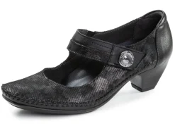 Outlet ELENA EDEN , schicke Damen-Pumps, Weite G, mit herausnehmbarem Fußbett SCHWARZ