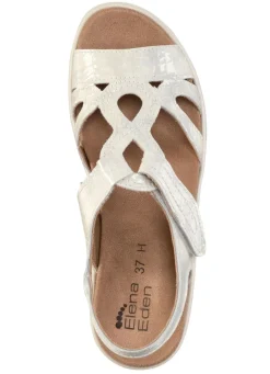 Online ELENA EDEN , schicke Damen-Sandalen, Weite H, mit herausnehmbarem Fußbett ECRU