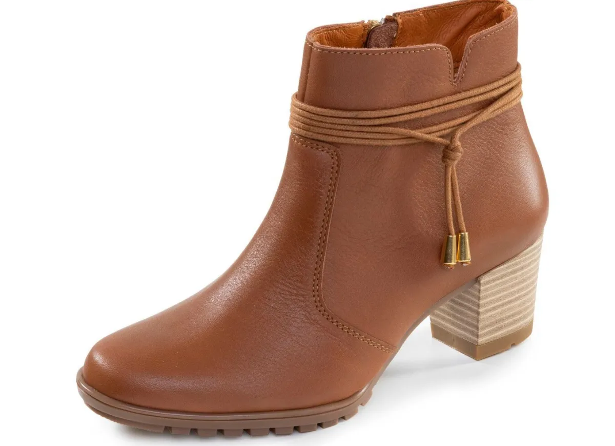 Online ELENA EDEN , schicke Damen-Stiefeletten, Weite G, mit herausnehmbarem Fußbett COGNAC