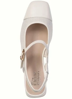 Best BADER ELENA EDEN, schicke Damen-Slingpumps, Weite G, mit Klettverschluss CREME
