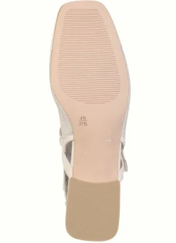 Best BADER ELENA EDEN, schicke Damen-Slingpumps, Weite G, mit Klettverschluss CREME