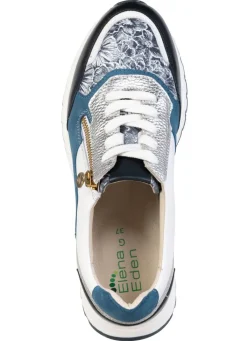 Clearance ELENA EDEN , schicke Damen-Sneaker, Weite G, mit herausnehmbarem Fußbett JEANS-BUNT