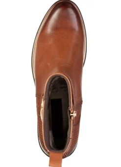 Best ELENA EDEN , schicke Damen-Stiefeletten, Winterschuhe, Weite G, mit Reißverschluss COGNAC