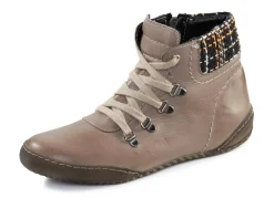Clearance ELENA EDEN Schnür-Bootie mit gepolstertem Textil-Schaftrand TAUPE