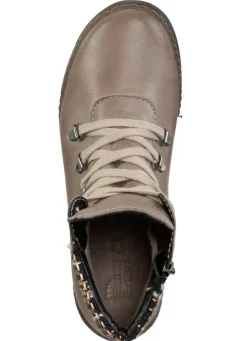 Clearance ELENA EDEN Schnür-Bootie mit gepolstertem Textil-Schaftrand TAUPE