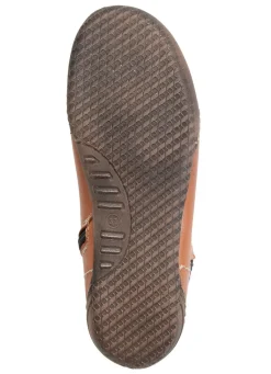 Discount ELENA EDEN Schnür-Bootie mit gepolstertem Textil-Schaftrand COGNAC