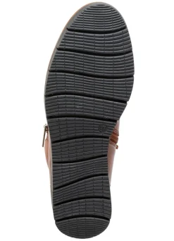 Hot ELENA EDEN Schnür-Bootie mit gepolstertem Schaftrand BRAUN