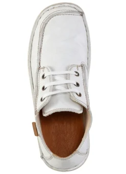 Clearance ELENA EDEN Schnürschuh aus Nappaleder mit Knitter-Struktur WEISS