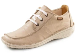 New ELENA EDEN Schnürschuh aus Nappaleder mit Knitter-Struktur BEIGE