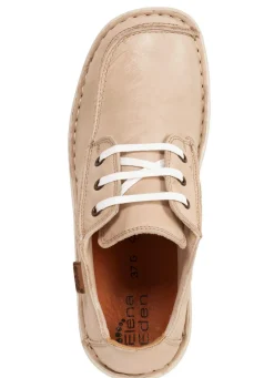 New ELENA EDEN Schnürschuh aus Nappaleder mit Knitter-Struktur BEIGE